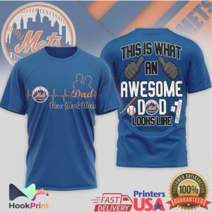 New York Mets This Is What An Awesome Dad Looks Like T Shirt