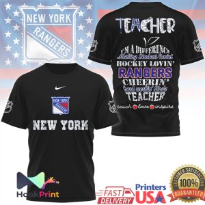 New York Rangers Hockey Loving Teacher Teach Love Inspire Fan T Shirt New York Rangers Hockey Loving Teacher Teach Love Inspire Fan T Shirt