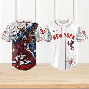 New York Spider Man Carnage Symbiote Baseball Jersey