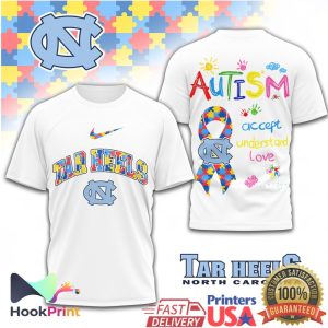 North Carolina Tar Heels Autism Awareness Performance Graphic T Shirt