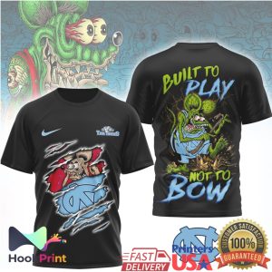 North Carolina Tar Heels Built To Play Not To Bow Vintage Graphic T Shirt