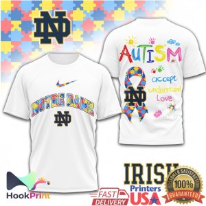 Notre Dame Fighting Irish Autism Awareness Accept Understand Love T Shirt