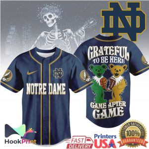 Notre Dame Fighting Irish Grateful Dead Dancing Bears Baseball Jersey