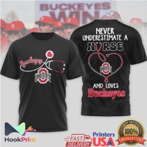 Ohio State Buckeyes Baseball Never Underestimate A Nurse Women Red T Shirt