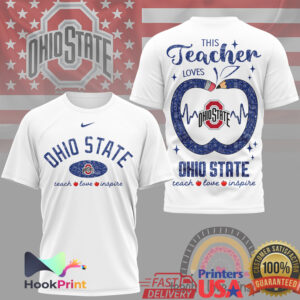 Ohio State Buckeyes This Teacher Loves Buckeyes Teach Love Inspire Vintage Fans Men Women T Shirt