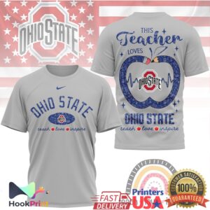 Ohio State Buckeyes This Teacher Loves Buckeyes Teach Love Inspire Vintage Fans Men Women T Shirt