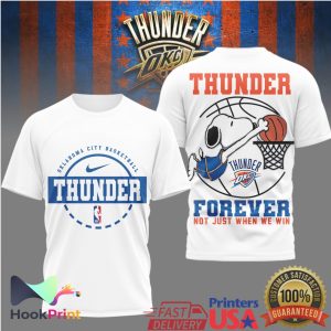 Oklahoma City Thunder Snoopy Forever Not Just When We Win T Shirt