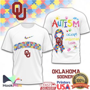 Oklahoma Sooners Autism Awareness Accept Understand Love T Shirt