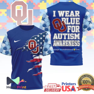 Oklahoma Sooners Autism Awareness Support 2026 Blue Ribbon Puzzle Fans T Shirt Oklahoma Sooners Autism Awareness Support 2026 Blue Ribbon Puzzle Fans T Shirt
