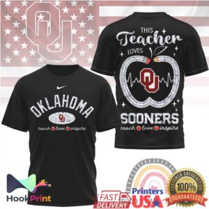 Oklahoma Sooners This Teacher Loves Sooners Apple Teach Love Inspire Vintage University Fans T Shirt Oklahoma Sooners This Teacher Loves Sooners Apple Teach Love Inspire Vintage University Fans T Shirt