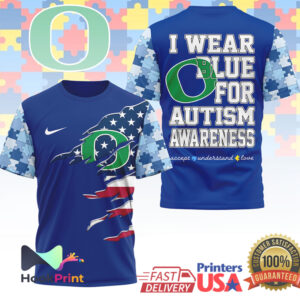 Oregon Ducks NCAA Autism Awareness Puzzle Piece Blue Supporters Fans T Shirt Oregon Ducks NCAA Autism Awareness Puzzle Piece Blue Supporters Fans T Shirt