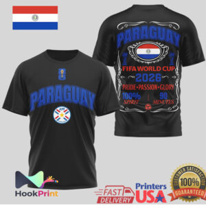 Paraguay National Team FIFA World Cup 2026 Pride Passion Glory Men Women T Shirt Paraguay National Team FIFA World Cup 2026 Pride Passion Glory Men Women T Shirt
