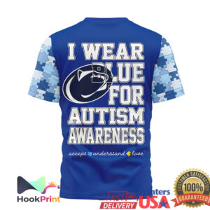 Penn State Nittany Lions Autism Awareness Support 2026 Blue Ribbon Puzzle Fans T Shirt Penn State Nittany Lions Autism Awareness Support 2026 Blue Ribbon Puzzle Fans T Shirt