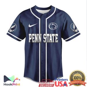 Penn State Nittany Lions Grateful Dead Dancing Bears Baseball Jersey Penn State Nittany Lions Grateful Dead Dancing Bears Baseball Jersey
