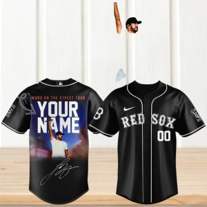 Personalized Luke Bryan Word On The Street Tour Boston Red Sox Jersey