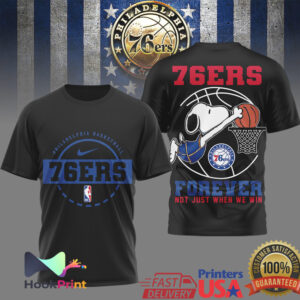 Philadelphia 76ers Basketball Snoopy Forever 2026 T Shirt