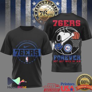 Philadelphia 76ers Snoopy Forever Not Just When We Win NBA T Shirt Philadelphia 76ers Snoopy Forever Not Just When We Win NBA T Shirt
