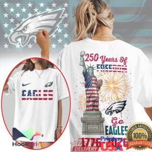 Philadelphia Eagles 250 Years Of Freedom Statue of Liberty Patriotic NFL T Shirt