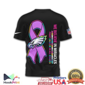 Philadelphia Eagles Crucial Catch Intercept Cancer We Believe In Miracles T Shirt Philadelphia Eagles Crucial Catch Intercept Cancer We Believe In Miracles T Shirt