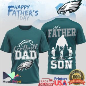 Philadelphia Eagles Football Dad Like Father Like Son Happy Father's Day Men's Fan T Shirt