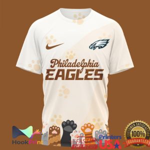 Philadelphia Eagles International Cat Day Cute Paw Print T Shirt