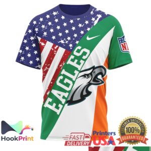 Philadelphia Eagles Irish America St Patrick's Day NFL Football Fans Green Vintage T Shirt