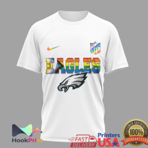 Philadelphia Eagles More Pride Less Prejudice Snoopy Rainbow 2026 T Shirt