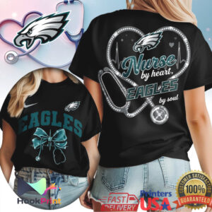 Philadelphia Eagles Nurse By Heart Eagles By Soul Medical Professional T Shirt Philadelphia Eagles Nurse By Heart Eagles By Soul Medical Professional T Shirt