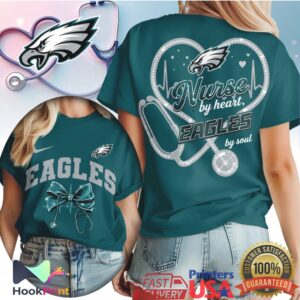 Philadelphia Eagles Nurse By Heart Eagles By Soul Medical Professional T Shirt