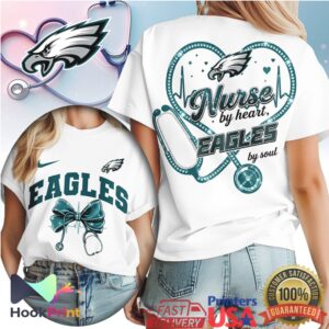 Philadelphia Eagles Nurse By Heart Eagles By Soul Medical Professional T Shirt