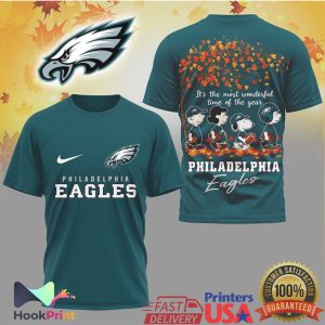 Philadelphia Eagles Peanuts Autumn Snoopy Gang Fall Season T Shirt Philadelphia Eagles Peanuts Autumn Snoopy Gang Fall Season T Shirt