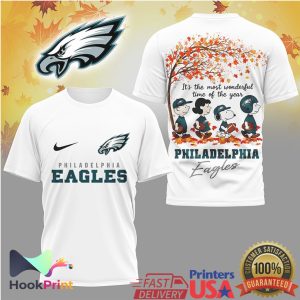 Philadelphia Eagles Peanuts Autumn Snoopy Gang Fall Season T Shirt