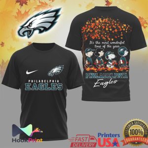 Philadelphia Eagles Peanuts Autumn Snoopy Gang Fall Season T Shirt
