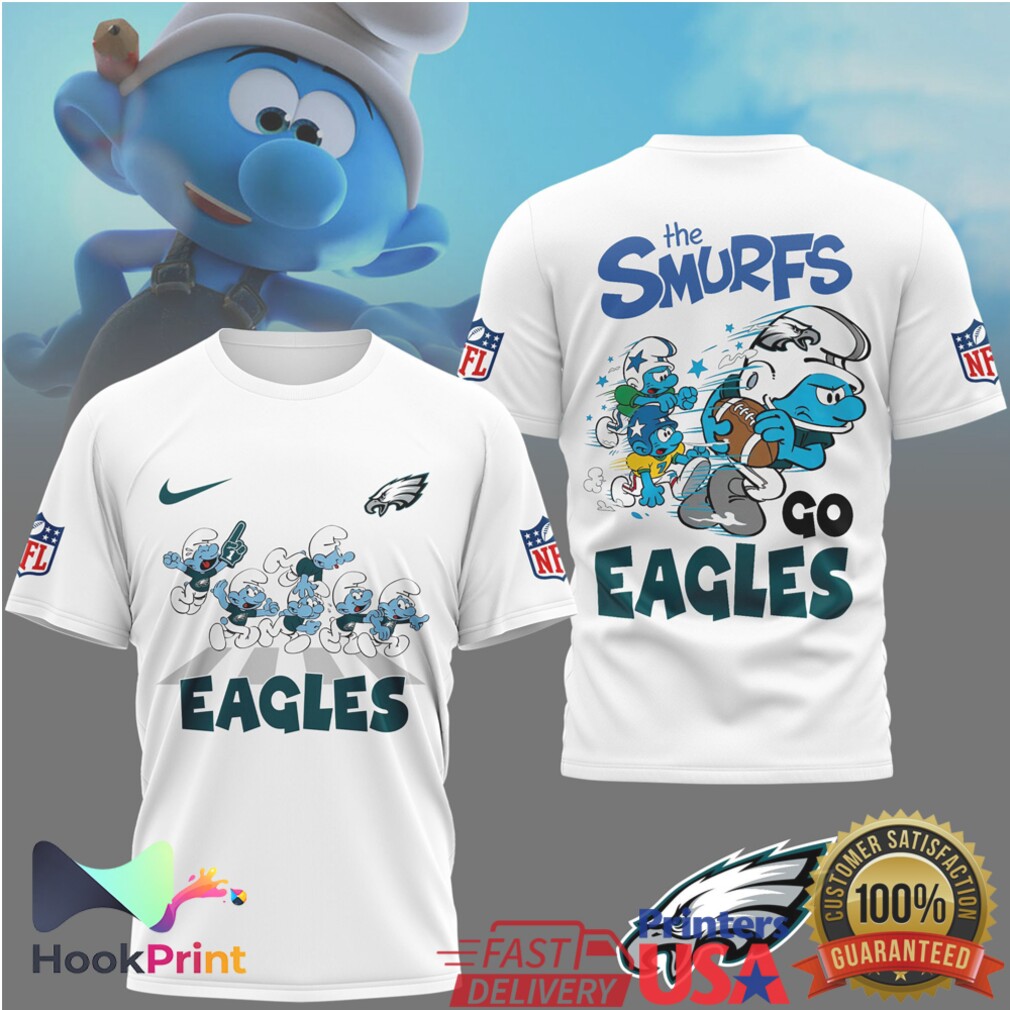 Philadelphia Eagles Smurfs Cartoon Football Go Eagles T Shirt Philadelphia Eagles Smurfs Cartoon Football Go Eagles T Shirt