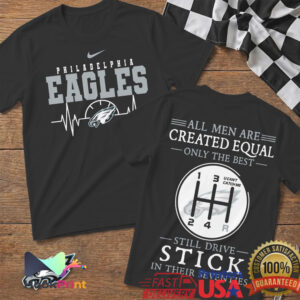 Philadelphia Eagles Stick Shift Graphic NFL Manual Driver T Shirt