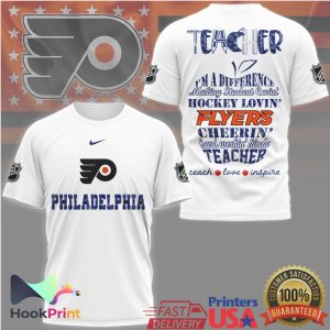 Philadelphia Flyers Hockey Teacher Teach Love Inspire T Shirt