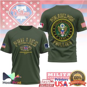 Philadelphia Phillies Military Appreciation Night US Army Olive T Shirt Philadelphia Phillies Military Appreciation Night US Army Olive T Shirt