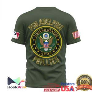 Philadelphia Phillies Military Appreciation Night US Army Olive T Shirt