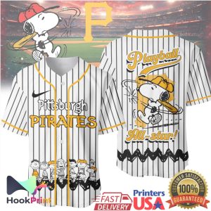 Pittsburgh Pirates Peanuts Snoopy Gang Playball All Star Baseball Jersey
