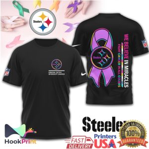 Pittsburgh Slers Crucial Catch We Believe In Miracles Cancer Awareness T Shirt