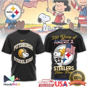 Pittsburgh Slers Snoopy 250 Years of America Patriotic T Shirt Pittsburgh Slers Snoopy 250 Years of America Patriotic T Shirt