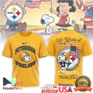 Pittsburgh Slers Snoopy 250 Years of America Patriotic T Shirt
