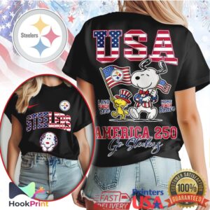 Pittsburgh Slers Snoopy USA America 250 Years Anniversary T Shirt Pittsburgh Slers Snoopy USA America 250 Years Anniversary T Shirt