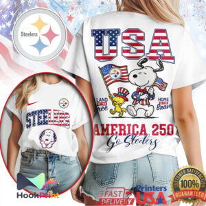 Pittsburgh Slers Snoopy USA America 250 Years Anniversary T Shirt