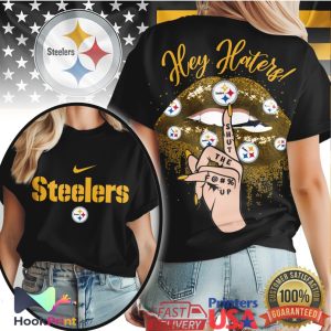 Pittsburgh Steelers Hey Haters Shut Up Glitter Lips Nike Logo T Shirt Pittsburgh Steelers Hey Haters Shut Up Glitter Lips Nike Logo T Shirt