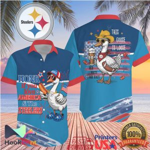 Pittsburgh Steelers Honk If You Love America Goose Hawaiian Jersey