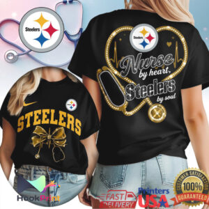 Pittsburgh Steelers Nurse By Heart Steelers By Soul Medical Professional T Shirt Pittsburgh Steelers Nurse By Heart Steelers By Soul Medical Professional T Shirt