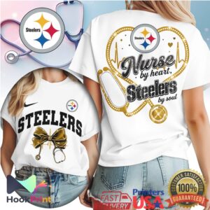 Pittsburgh Steelers Nurse By Heart Steelers By Soul Medical Professional T Shirt
