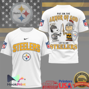 Pittsburgh Steelers Put On The Armor Of God Snoopy Charlie Brown 2026 Fans T Shirt Pittsburgh Steelers Put On The Armor Of God Snoopy Charlie Brown 2026 Fans T Shirt