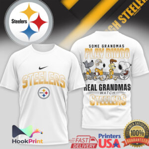 Pittsburgh Steelers Some Grandmas Play Bingo Real Grandmas Watch Steelers 2026 T Shirt